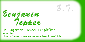 benjamin tepper business card